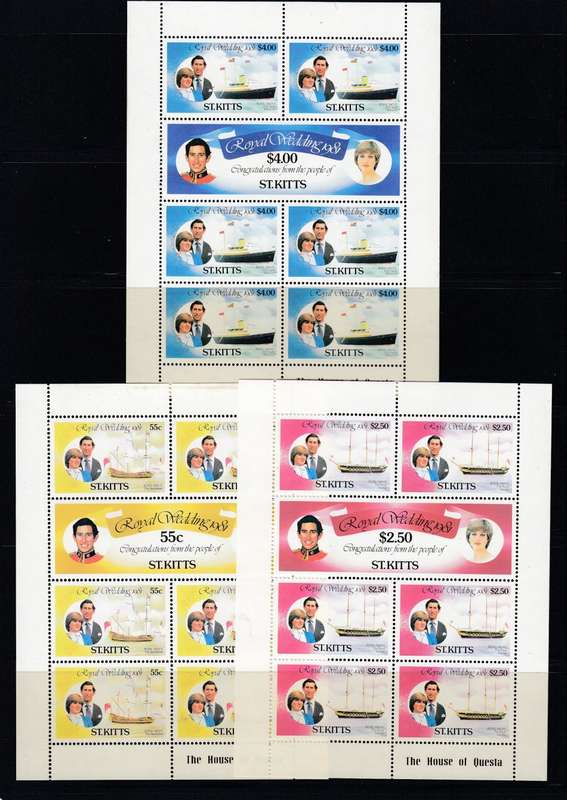 ROYAL WEDDING-SCARCE ISSUES NOT SEEN TOO OFTEN-FULL SET AS SHEETS  25 POUNDS ++
