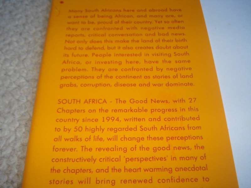 LARGE COFFEE TABLE BOOK " SOUTH AFRICA-THE GOOD NEWS " SIGNED BY CONTRIBUTOR