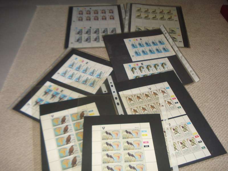 SCARCE BIRDS AND FISH FULL SHEETS OF 10-A TOTAL OF 28 SHEETS INCLUDING 1987 BIRDS-R1200.00+++