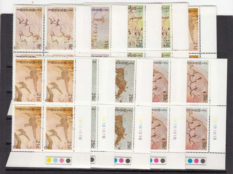 ZIMBABWE-9c-30c SUPERB UMM B CONTROLS  X 10 !!