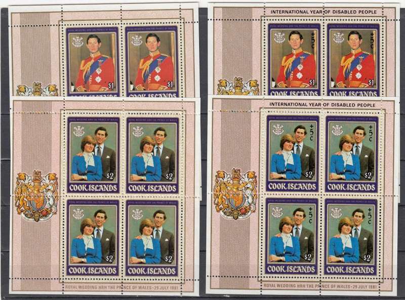 LADY DI-COOK ISL SCARCE SHEETS + SURCHARGE SHEET-SUPERB UNMOUNTED MINT