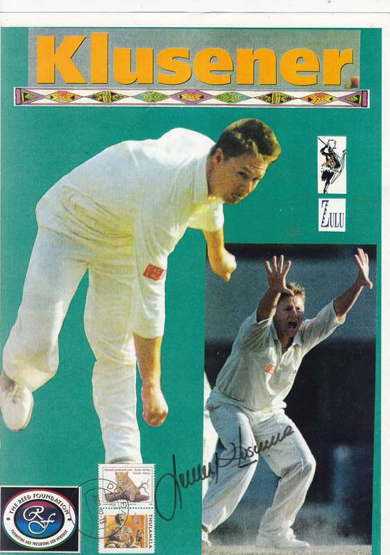 VERY SCARCE SIGNATURE LANCE KLUSENER   ON LOVELY A4 SIZE ALL GENUINE !!