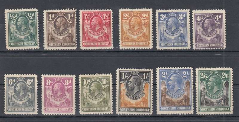 NORTHERN RHODESIA-KGV VERY FINE MINT LOT-2d SMALL GUM THIN   111 POUNDS