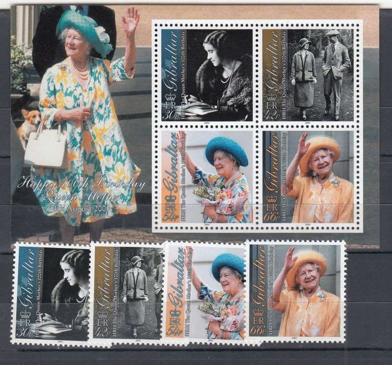 GIBRALTAR-QEII 2000 SET + MINI SHEET SUPERB UMM   15 POUNDS +