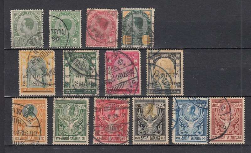 THAILAND-FINE USED LOT OVERPRINTS INCLUDED !!