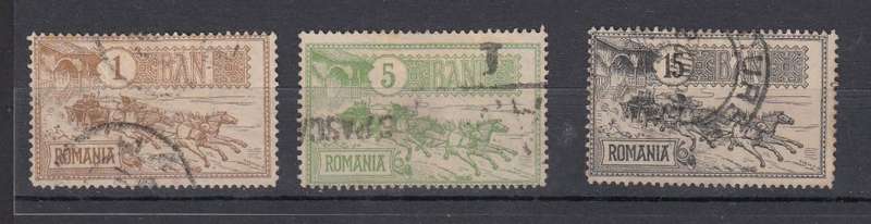ROMANIA-1903 VERY FINE USED LOT  12 POUNDS