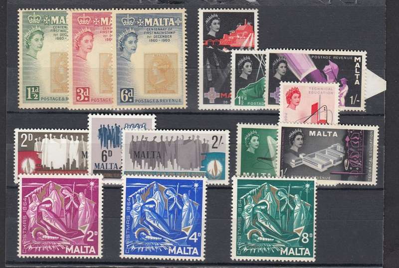 MALTA-MINT LOT-ODD MINOR TONE SPOT