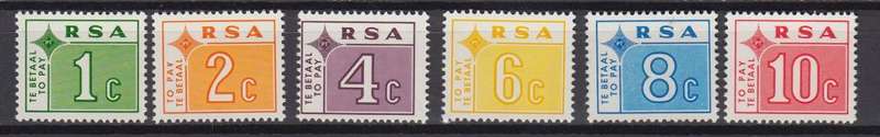 RSA-1972 POSTAGE DUE SET   SUPERB UNMOUNTED MINT