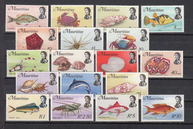 MAURITIUS-QEII SEA LIFE SET SUPERB UMM   30 POUNDS