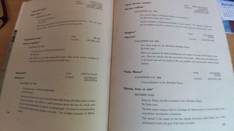 RARE RARE AFRICANA " AFRICAN DANCES OF THE WITWATERSRAND GOLD MINES "  !!!!!