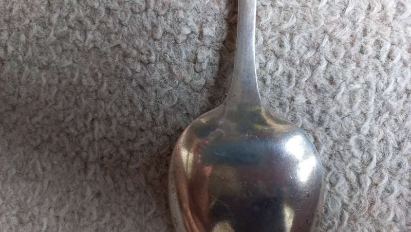 LARGE SILVER SPOON WITH HALLMARKS AS BELOW -SEE DETAILS
