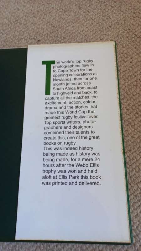 THE BOOK !!! THE STORY OF THE RUGBY WORLD CUP S.A. 1995 !!!! SIGNED COPY SEE BELOW