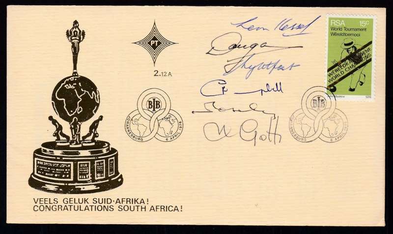 RSA-BOWLS COVER SIGNED BY WINNING S.A.SIDE + OTHERS   !!