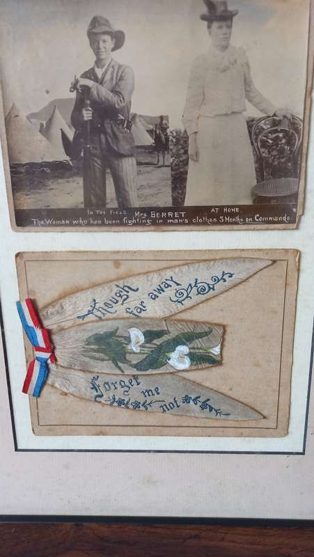 LOVELY GIFT FOR CHRISTMAS-AFRICANA VERY OLD FRAMED PHOTO AND RIBBON-SEE BELOW