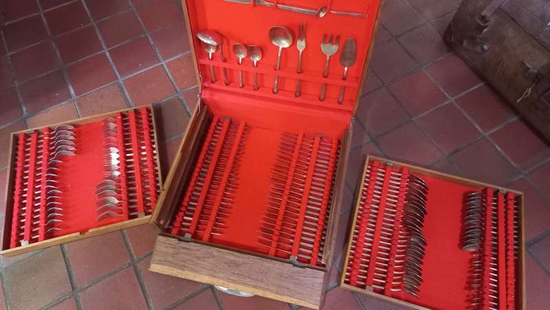 VERY SCARCE 137 PIECE 12 PLACINGS  PURE BRONZE CUTLERYFROM THAILAND-ALL HALLMARKED SEE BELOW