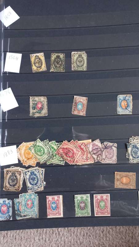 SOME SCARCE RUSSIA-1800`s TO 1930`s IN A CLEAN MASSIVE 30 DOUBLE PAGE STOCK BOOK.