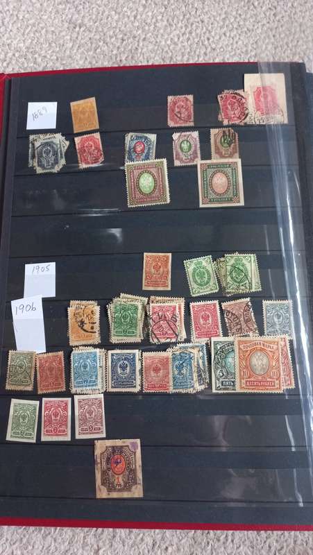SOME SCARCE RUSSIA-1800`s TO 1930`s IN A CLEAN MASSIVE 30 DOUBLE PAGE STOCK BOOK.