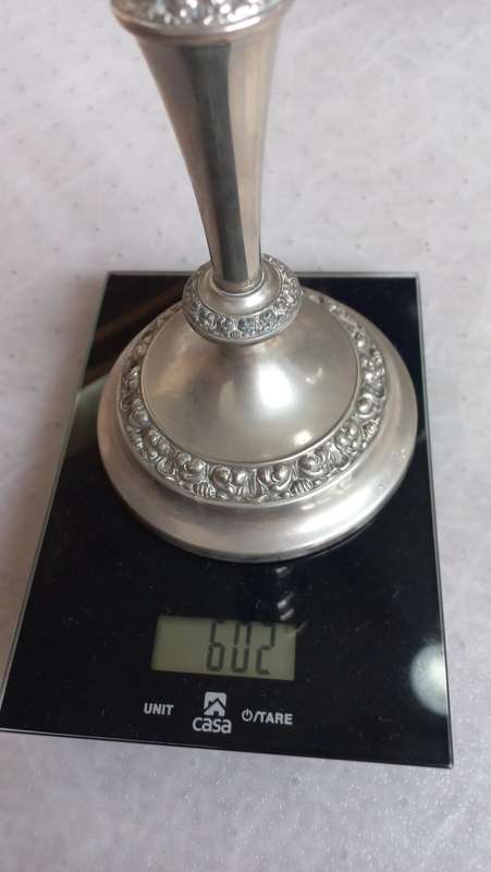 STUNNING !!!  CANDLE STICKS SET 1.4 Kgs MADE IN ENGLAND SILVER PLATED
