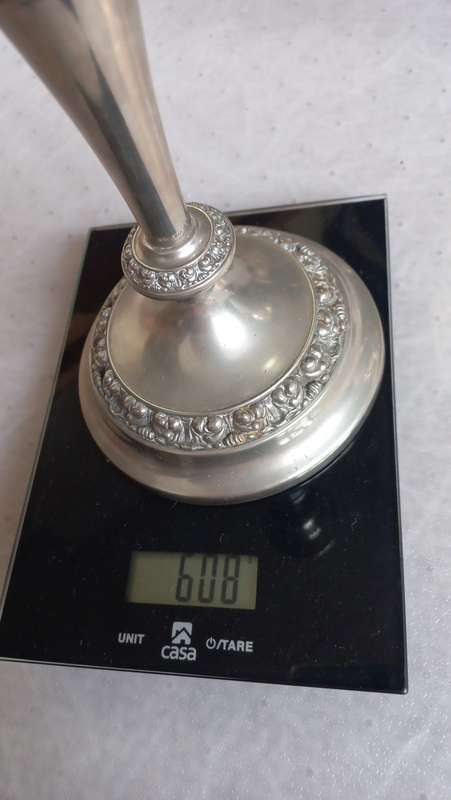STUNNING !!!  CANDLE STICKS SET 1.4 Kgs MADE IN ENGLAND SILVER PLATED