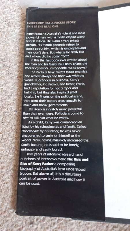 THE RISE AND RISE OF KERRY PACKER-AUSTRALIA`S RICHEST MAN-SIGNED COPPY !!