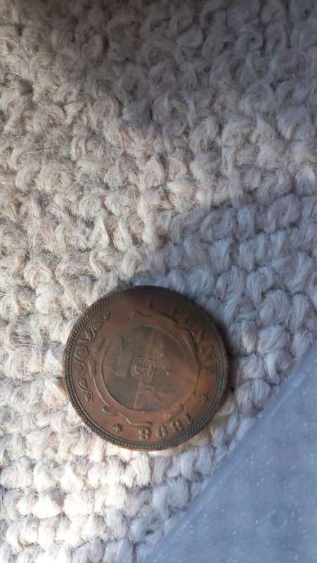 FOUR NICE COINS INCLUDING THE 1896 ZAR PENNY ETC