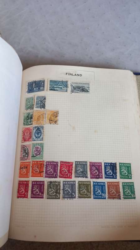 ALBUM WITH MANY COUNTRIES SOME NICE CHINA USA AND MORE-SOME CONDITION ISSUES