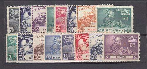 UPU 1949 SETS ODD MINOR TONE IN PLACES