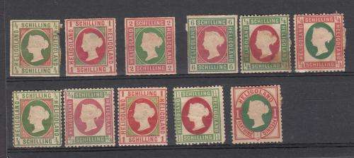 HELIGOLAND-QV SELECTION-SOME LARGE HINGE REM`S MANY LOOK GOOD !!! SOLD AS IS