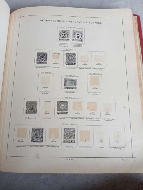 VERY EXPENSIVE GOLD GILTED ` SCHAUBEK ` PAGE EDGES 1000+ PAGES OF 1840`S-1939 EUROPE PART 1