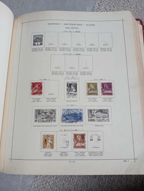 VERY EXPENSIVE GOLD GILTED ` SCHAUBEK ` PAGE EDGES 1000+ PAGES OF 1840`S-1939 EUROPE PART 111