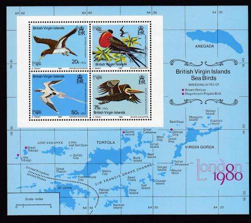 VIRGIN ISL. BIRDS  MINI SHEET  SUPERB UMM