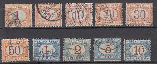 ITALY-1890 SCARCE POSTAGE DUES WITH BROWN LIRE VALUES !!  R3960.00