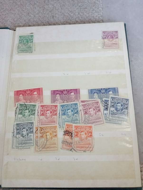 BASUTOLAND/LESOTHO STOCK BOOK WITH UMM SETS AND QEII FINE USED