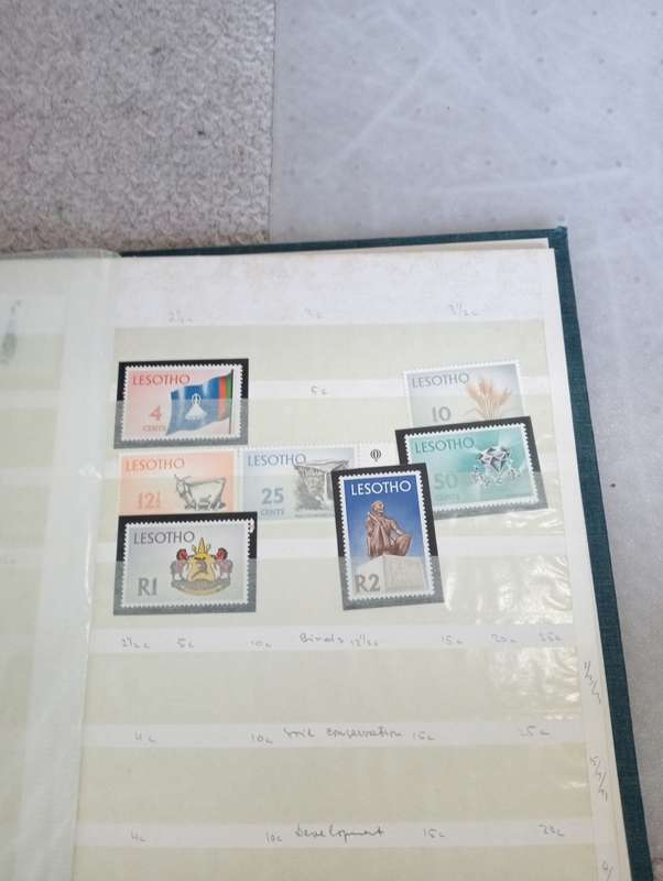 BASUTOLAND/LESOTHO STOCK BOOK WITH UMM SETS AND QEII FINE USED