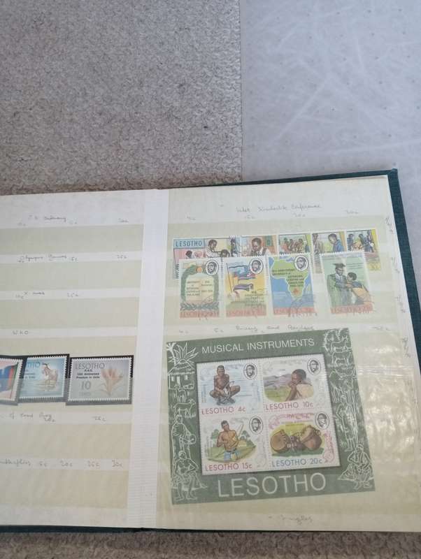 BASUTOLAND/LESOTHO STOCK BOOK WITH UMM SETS AND QEII FINE USED