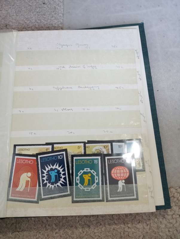 BASUTOLAND/LESOTHO STOCK BOOK WITH UMM SETS AND QEII FINE USED