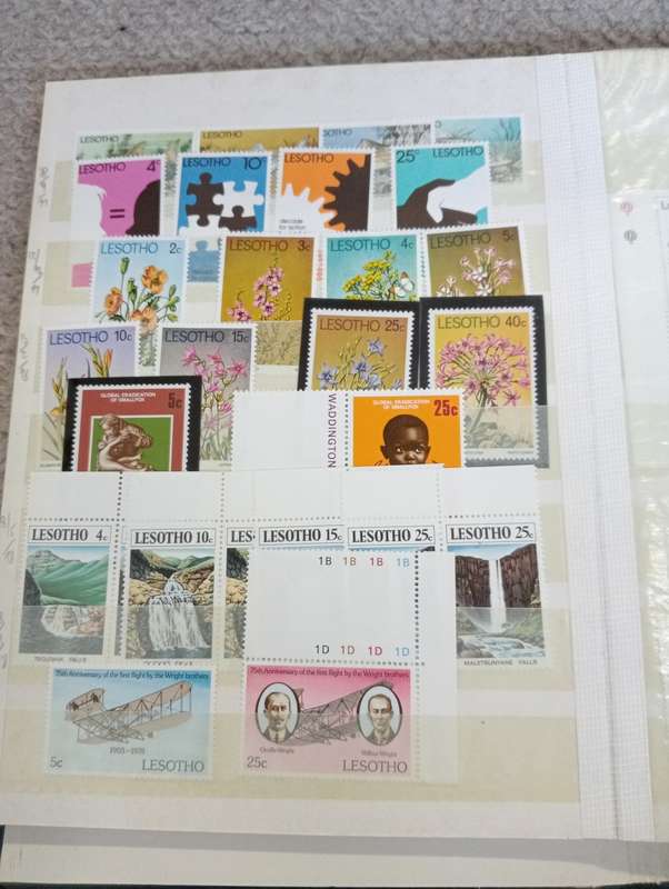 BASUTOLAND/LESOTHO STOCK BOOK WITH UMM SETS AND QEII FINE USED