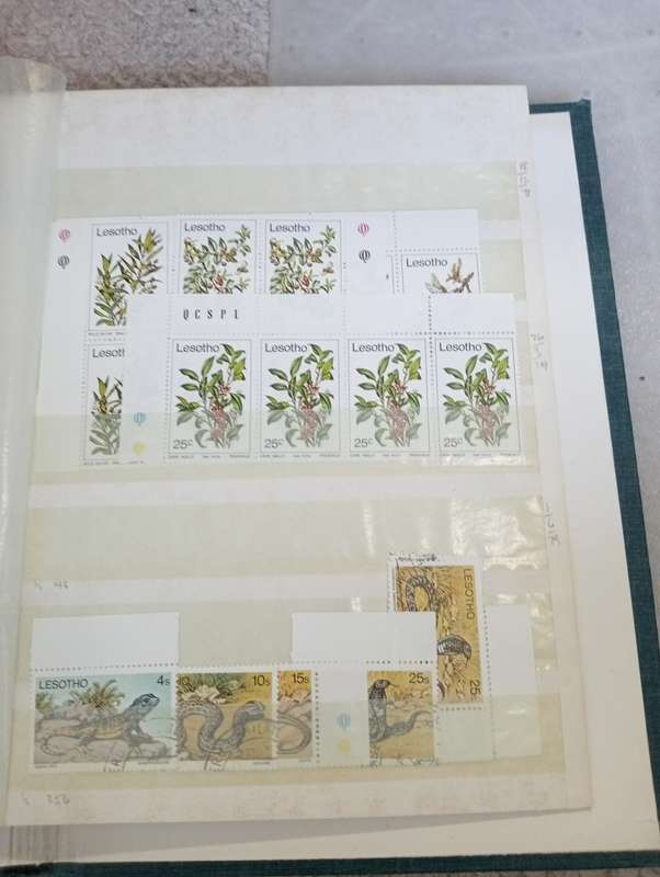 BASUTOLAND/LESOTHO STOCK BOOK WITH UMM SETS AND QEII FINE USED