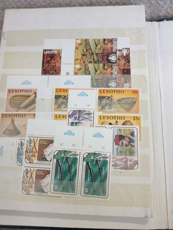 BASUTOLAND/LESOTHO STOCK BOOK WITH UMM SETS AND QEII FINE USED