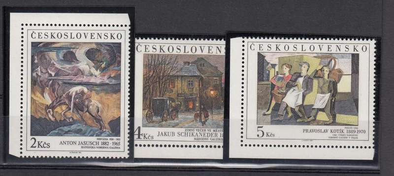 CZECH. 1989 DIFFICULT SET IN MOUNTS UMM  12 POUNDS