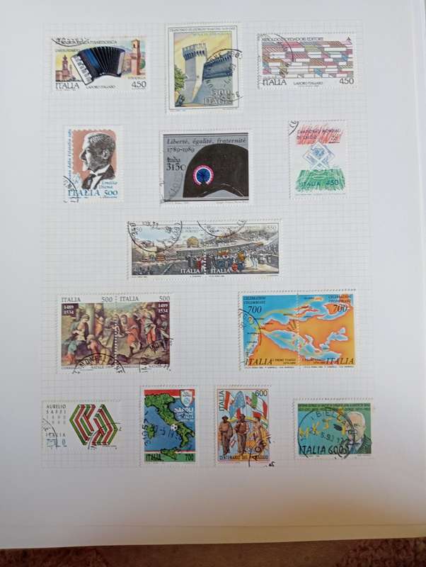 PART 1  ITALY-STUNNING COLLECTION ON 13 STANLEY GIBBONS PAGES-MOSTLY COMPLETE M/U $$$$