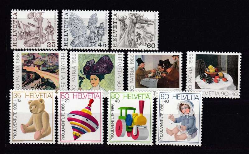 SWITERLAND-SUPERB POST OFFICE FRESH SETS  22 POUNDS