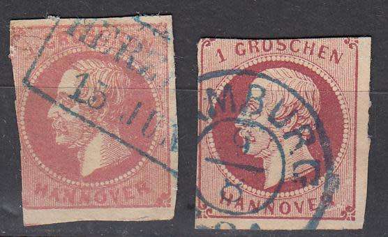 HANNOVER-1859 TWO SHADES INCLUDING CARMINE  100 POUNDS