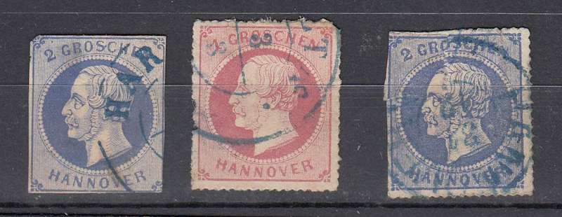 HANNOVER-1859 FINE USED SG38 ETC SG25a HAS A THIN  198 POUNDS