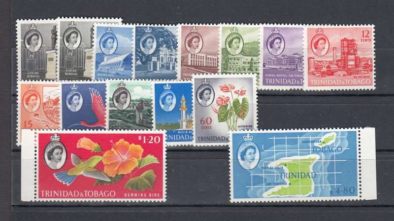 TRINIDAD & TOBAGO SET QEII MISSING THE SG58a   SUPERB UMM  38 POUNDS