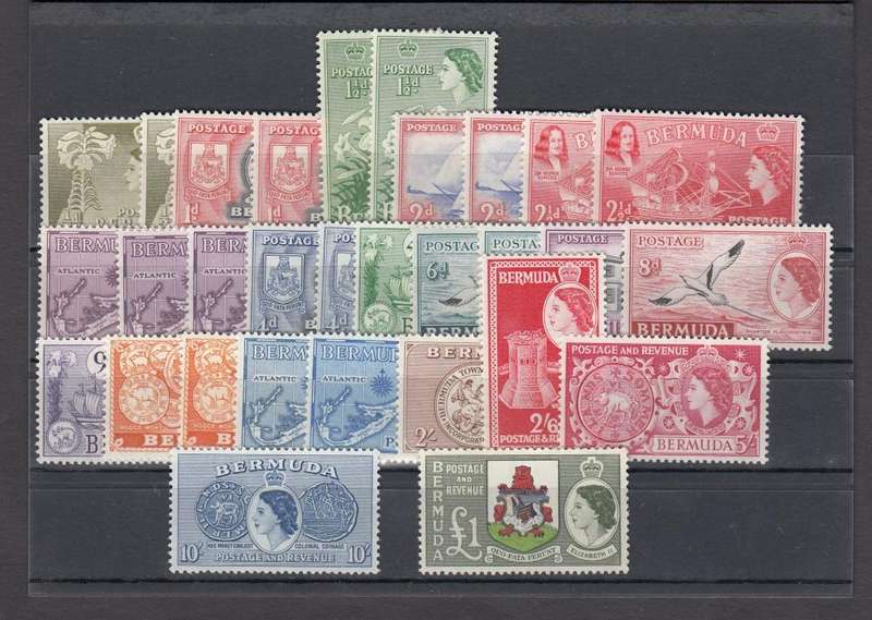 BERMUDA-QEII SCARCE SET    R5280.00    MOST UMM LISTED SHADES SG149a ETC