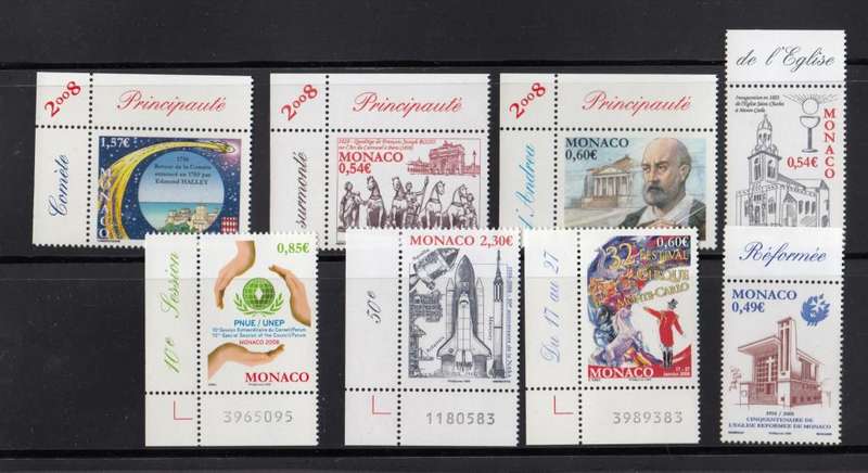 MONACO-SCARCE MODERN EURO VALUES POST OFFICE FRESH  32 POUNDS