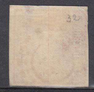 BAVERIA-1862 COLOUR CHANGE V.SCARCE STAMP !!!!     SUPERB USED-WITH THREADS -  R19 250.00