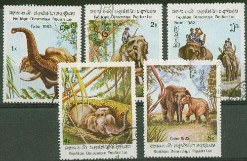 CAMBODIA ELEPHANTS SUPERB USED 1982