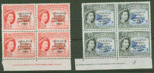 SOMALILAND- IMPRINT BLOCKS OF 4 UNMOUNTED MINT